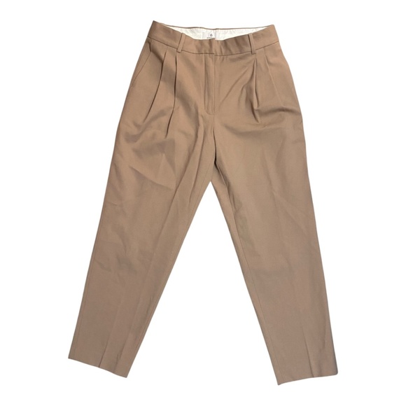 Babaton wool pleated neutral tapered pant. Sz 8 - Picture 2 of 16